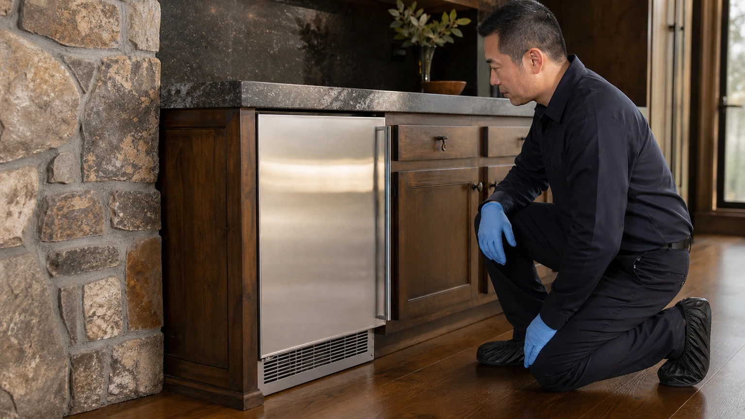 Undercounter ice maker diagnostic visit in Bryn Mawr
